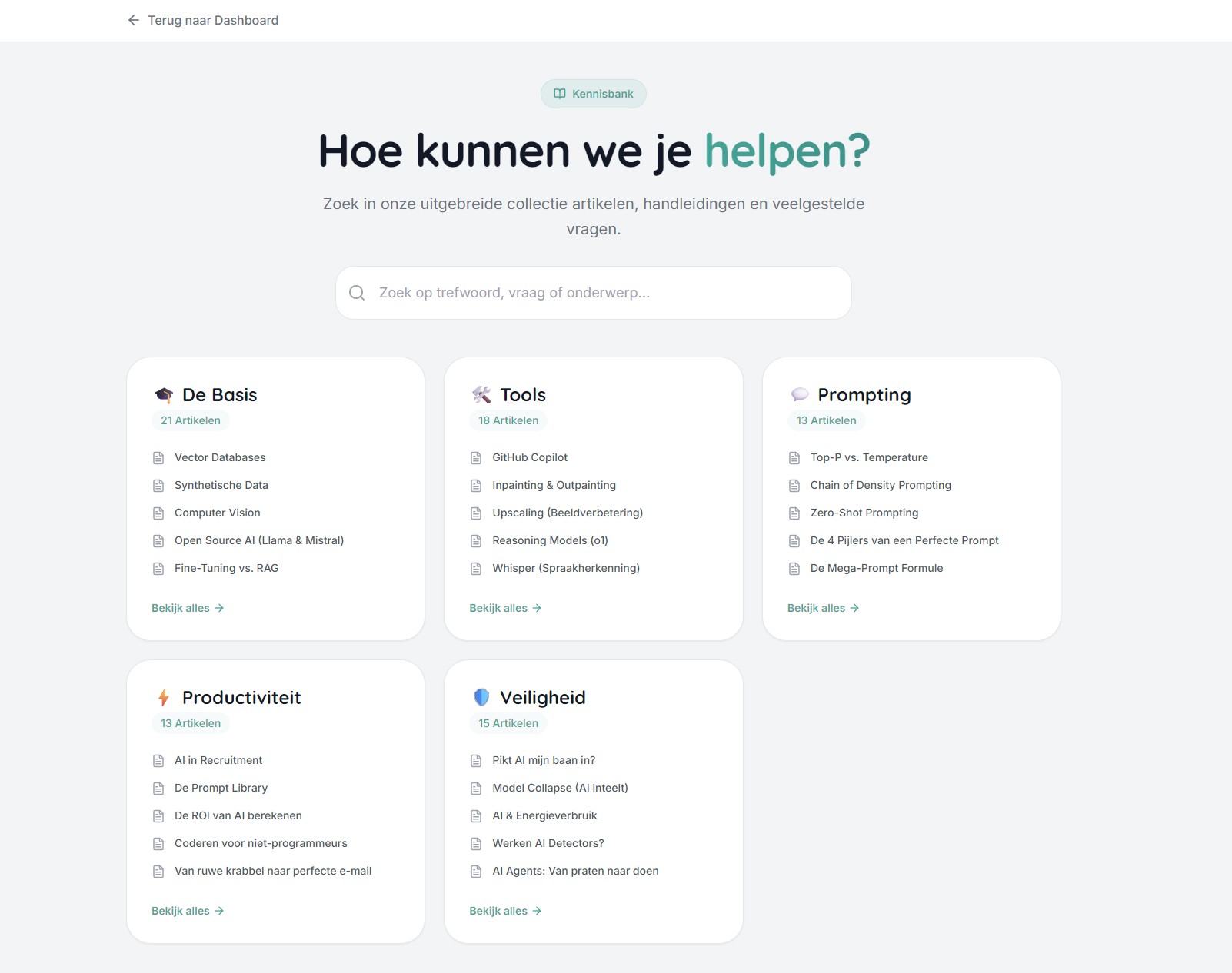 Qrio Kennisbank - Doorzoekbare bibliotheek met AI-kennis